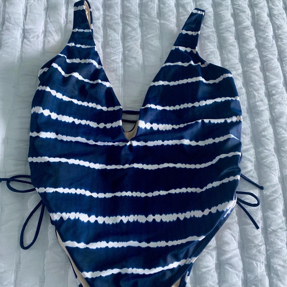 Tie dye one piece swimsuit
